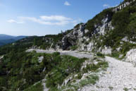 Feldweg in Richtung Caldiera Klettern