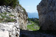 Constriction near the former galleries 6-warehouses