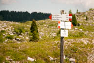 Placards from Mina to Malga Zebio