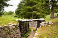 Trenches and shelter Along Italian Walkway