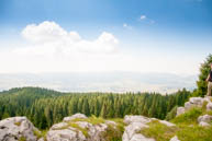 Panoramablick über Highland-Becken