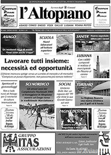 Giornale l'Altopiano 31 gennaio Giornale l'Altopiano 31 gennaio