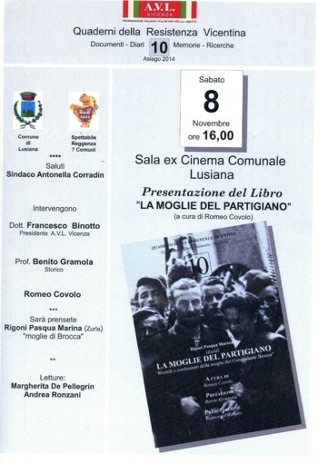 Libro La Moglie del Partigiano 