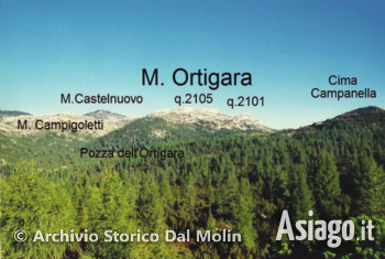 Panoramica della zona del monte ortigara