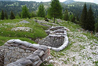 Restored trenches near Malga Zebio