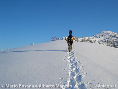 Ciaspolata su Pendio Innevato