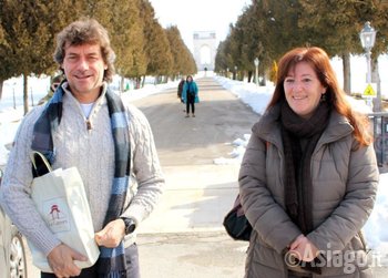 Alberto angela con chiara stefani ad asiago