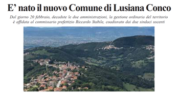 Articolo su Comune Lusiana Conco Articolo su Comune Lusiana Conco