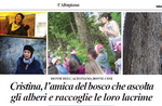 Cristina, l’amica del bosco che ascolta gli alberi e raccoglie le loro lacrime