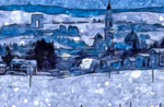 "Snowfall in Asiago" seen through the eyes of Van Gogh