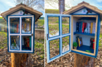 The new house for booksharing at the Lumera Lake of Asiago