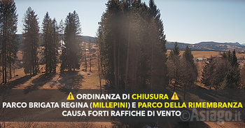 Chiusura parco millepini e rimembranza asiago