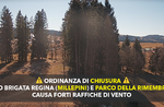 Remembrance Park and Millepini Park in Asiago for wind gusts