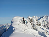 Hiking in the mountains, when the snow is much need prudence