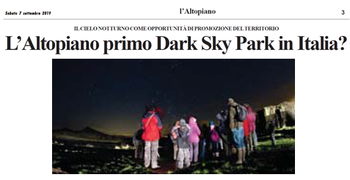 Dark sky Park ad Asiago