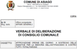Resolution of the Municipality of Asiago in support of initiatives for the memory of anti-fascism and against all totalitarianisms 