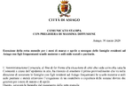 Esenzione della retta mensile per i mesi di marzo e aprile a sostegno delle famiglie residenti ad Asiago con figli frequentanti scuole materne e asili nido statali e paritarie.