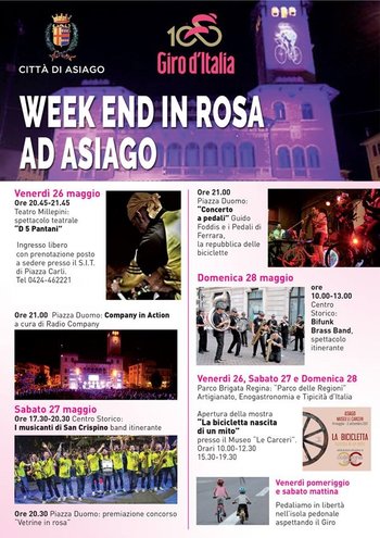 Eventi weekend in rosa ad Asiago per Giro d'Italia 2017