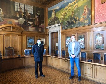 Foto sindaco Asiago con mascherina Foto sindaco Asiago con mascherina