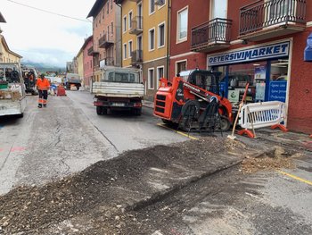 Lavori in centro ad Asiago giugno 2020