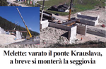 Melette: varato il ponte Krauslava, a breve si monterà la seggiovia