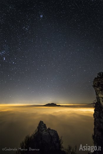 Notte stellata sul monte cengio altopiano di asiago