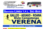 SKI BUS GRATUITO per VERENA da GALLIO, ASIAGO e ROANA - Inverno 2019-2020 