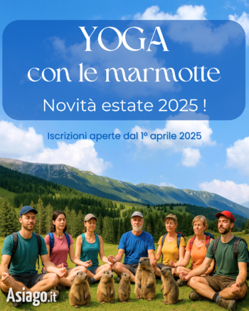 Yoga con le marmotte sull'altopiano di Asiago