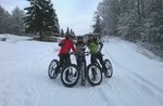 Fat Bike night on the snow-covered Trails of Monte Corno