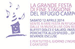 Great Party End of Season Refuge Campolongo, Asiago plateau April 12