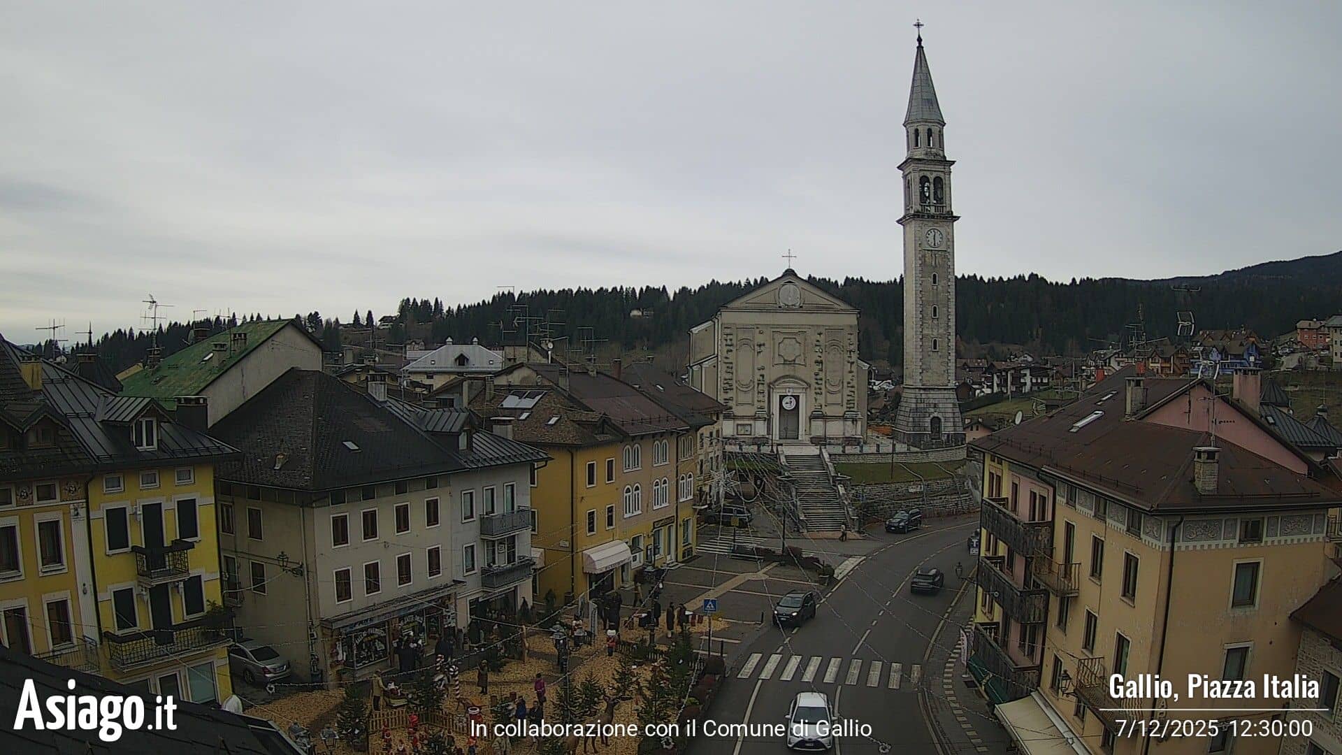 Webcam Live auf der Piazza Italia in Gallio