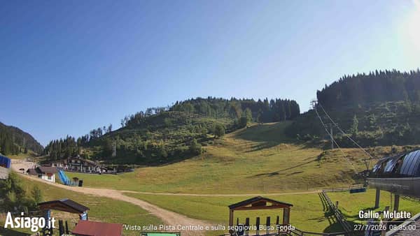 Webcam live Le Melette 1 pista centrale e seggiovia Busafonda