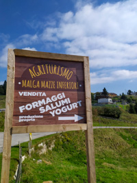 Insegna Agriturismo Malga Mazze Inferiori