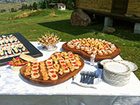 Buffet antipasti giardino ristorante